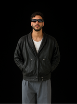 NomadsX Leather Bomber Jacket