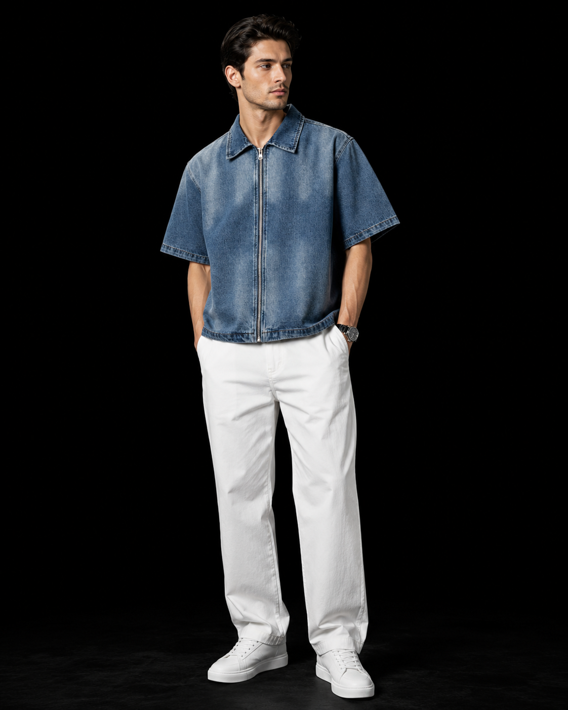 NomadsX Worldwide Denim Zip Shirt