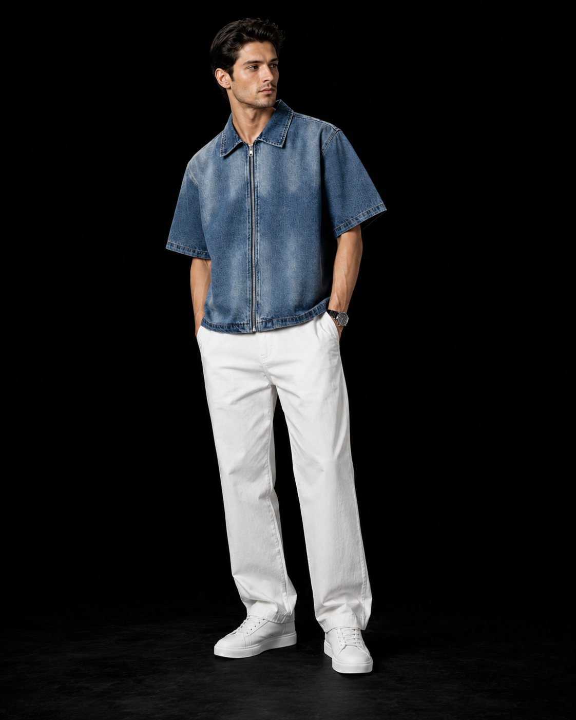 NomadsX Worldwide Denim Zip Shirt